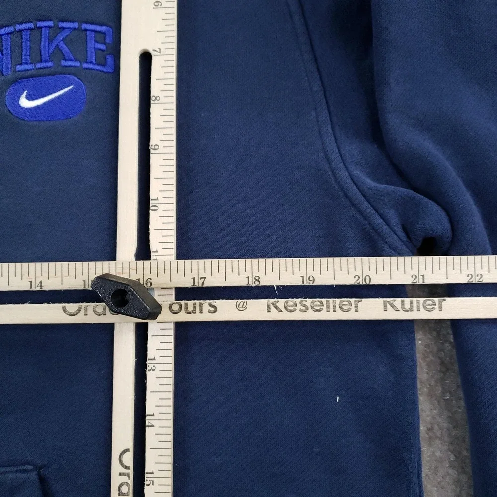 Vintage Nike Hoodie Mens Medium Blue Pullover Hooded Kangaroo Pocket Logo‎